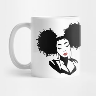 Stenciled Afro Puffs Mug